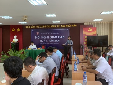 Trung tâm Phục vụ sinh viên - Đại học Huế tổ chức Hội nghị giao ban Quý III năm 2026