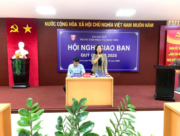 Trung tâm Phục vụ sinh viên - Đại học Huế tổ chức Hội nghị giao ban Quý IV năm 2025