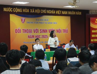 Trung tâm Phục vụ sinh viên – Đại học Huế tổ chức buổi Đối thoại với sinh viên nội trú năm học 2025 - 2026