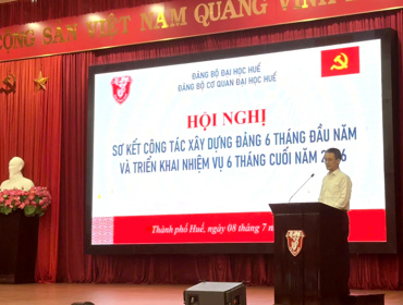 Đảng ủy Cơ quan Đại học Huế: Hội nghị sơ kết công tác xây dựng Đảng 6 tháng đầu năm 2026 và triển khai nhiệm vụ 6 tháng cuối năm 2026