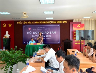 Trung tâm Phục vụ sinh viên - Đại học Huế tổ chức Hội nghị giao ban Quý IV năm 2026