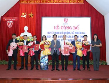 Công bố Quyết định bổ nhiệm, bổ nhiệm lại viên chức quản lý các đơn vị thuộc và trực thuộc Đại học Huế